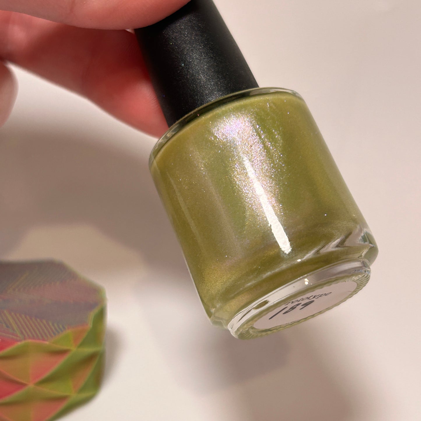 Prototype #189 | Murky Pale Green Shimmer Nail Polish