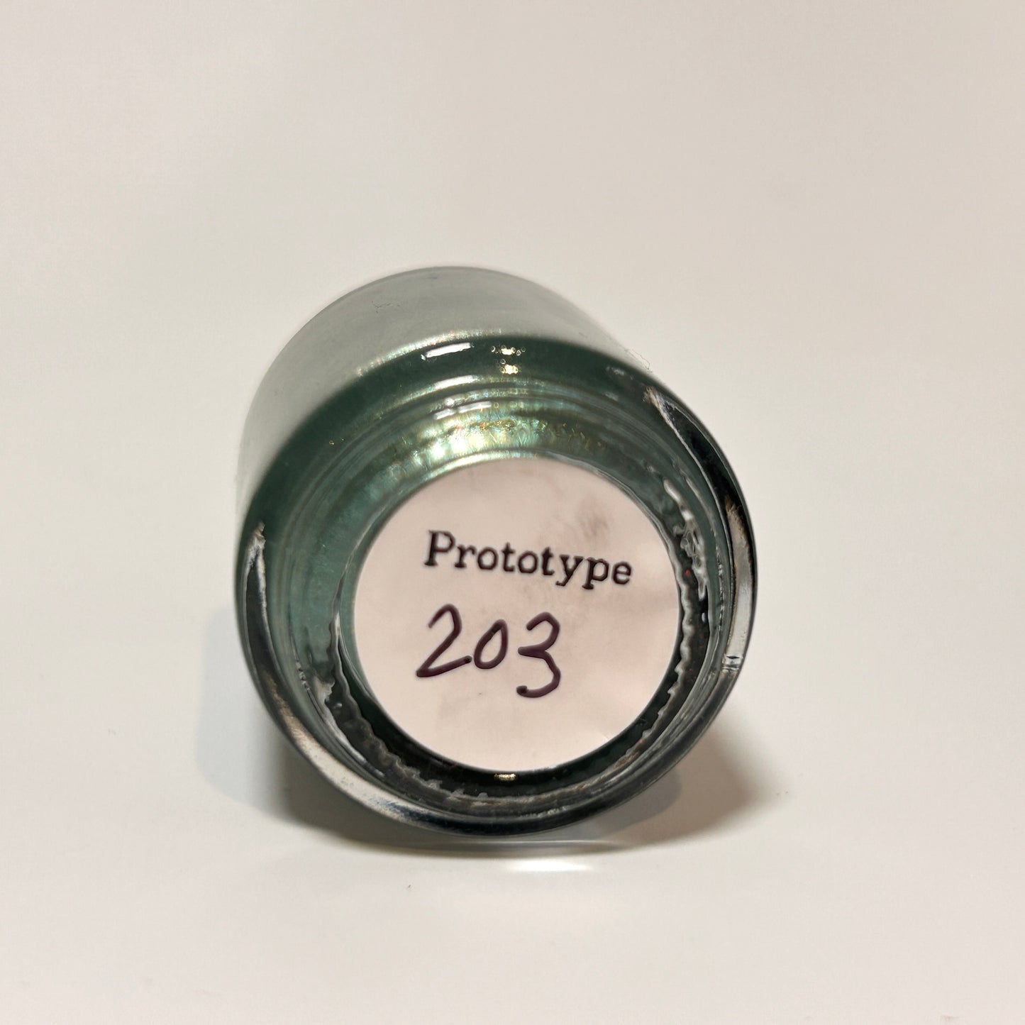 Prototype #203 | Muted Green Shimmer Nail Polish