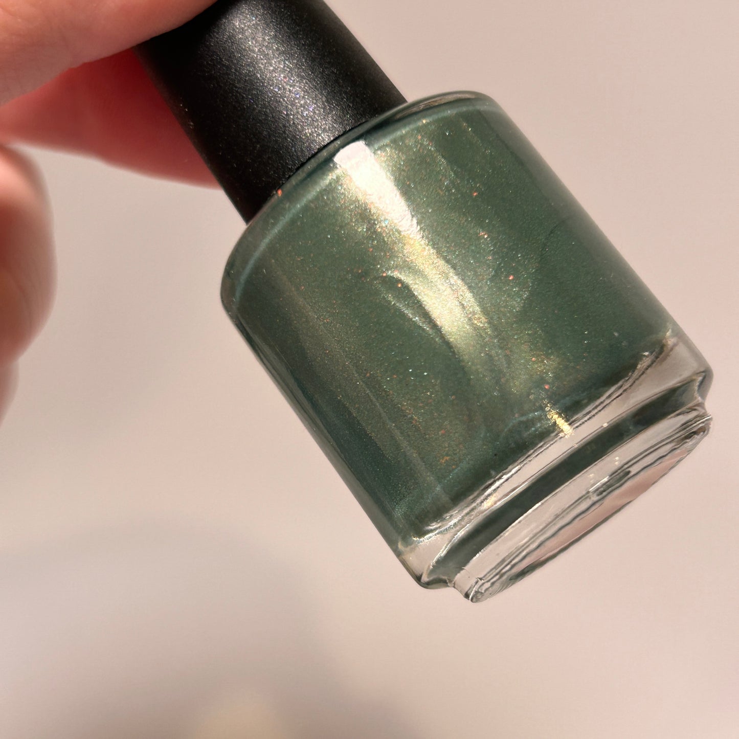 Prototype #203 | Muted Green Shimmer Nail Polish