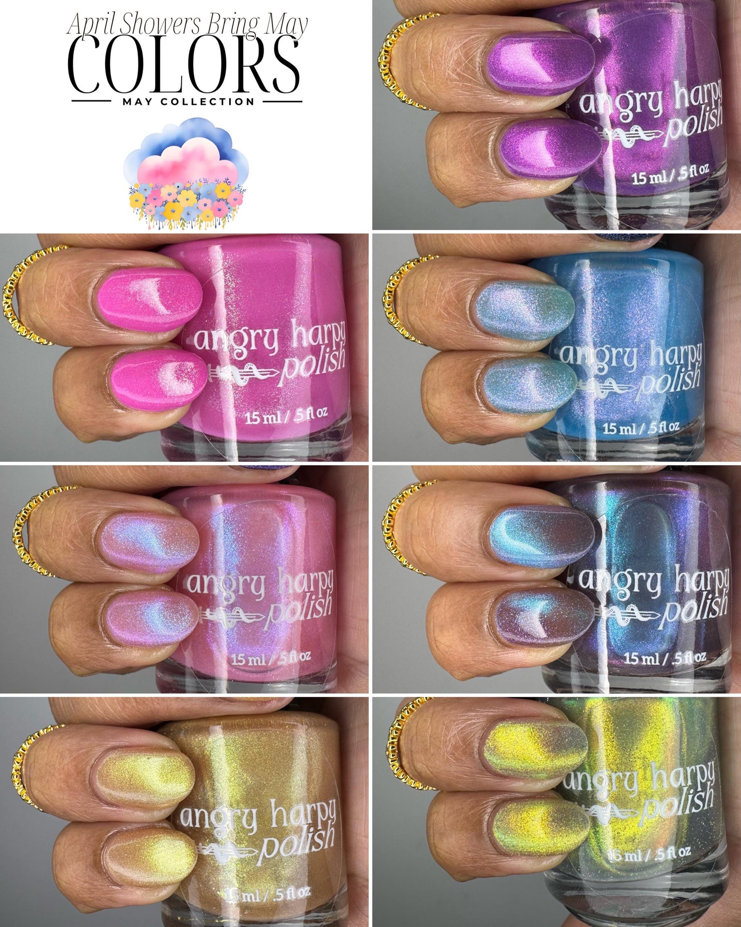 Full Collection - April Showers Bring May Colors | All 7 Nail Polishes