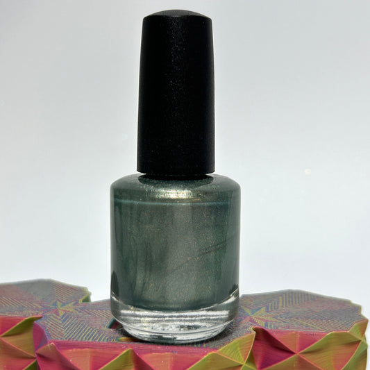 Prototype #203 | Muted Green Shimmer Nail Polish